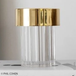FLOS Last Order LED Table Lamp Fluted IP20 Gold