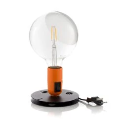 FLOS Lampadina LED Table Lamp Orange, Black Base 10 FLOS Lampadina LED Table Lamp Orange, Black Base -Lighthouse Shop 3510701 2