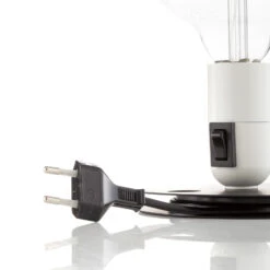 FLOS Lampadina LED Table Lamp White, Black Base -Lighthouse Shop 3510702 5