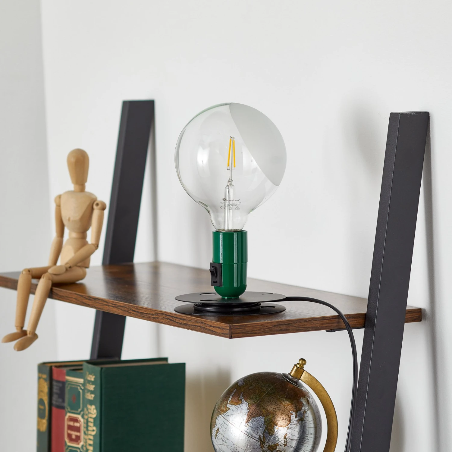 FLOS Lampadina LED Table Lamp Green, Black Base 4 FLOS Lampadina LED Table Lamp Green, Black Base - Image 2