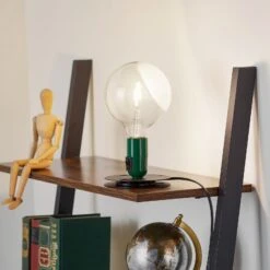 FLOS Lampadina LED Table Lamp Green, Black Base