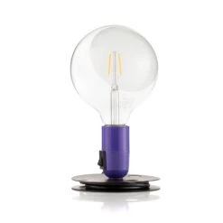 FLOS Lampadina LED Table Lamp Purple, Black Base -Lighthouse Shop 3510705 2