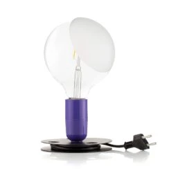 FLOS Lampadina LED Table Lamp Purple, Black Base -Lighthouse Shop 3510705 3