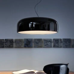 FLOS Smithfield S Hanging Light In Glossy Black -Lighthouse Shop 3510716 3
