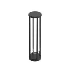 FLOS In Vitro Bollard 2, 2,700 K, 60 Cm, Black
