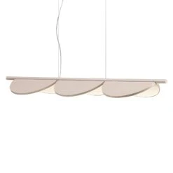 FLOS Almendra Linear LED Hanging Light 3-bulb Pink