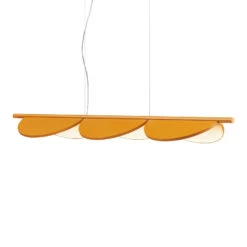 FLOS Almendra Linear LED Hanging 3-bulb Ochre