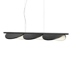 FLOS Almendra Linear LED Hanging Light 3-bulb Grey