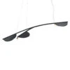 FLOS Almendra Organic Hanging 3-bulb Long Black