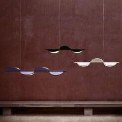 FLOS Almendra Linear LED Hanging 4-bulb, Lilac -Lighthouse Shop 3510976 1