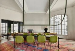 Flos Belt Suspension Light, 2020 -Lighthouse Shop Flos Ronan and Erwan Bouroullec Belt Suspension Light Green Leather 1