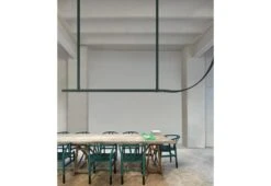 Flos Belt Suspension Light, 2020 -Lighthouse Shop Flos Ronan and Erwan Bouroullec Belt Suspension Light Green Leather 3