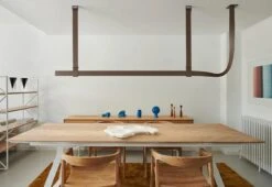 Flos Belt Suspension Light, 2020 -Lighthouse Shop Flos Ronan and Erwan Bouroullec Belt Suspension Light Natural Leather 5