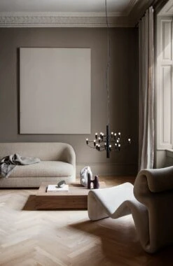 Flos 2097/18 Sarfatti Chandelier LED, Matte Black -Lighthouse Shop flos 2097 18 sarfatti chandelier led 8