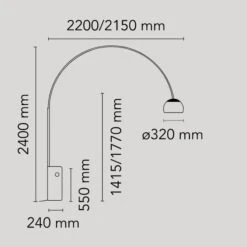 Flos Arco LED Floor Lamp, White Marble -Lighthouse Shop flos arco led floor lamp white marble 3