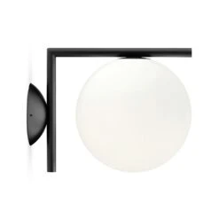 Flos IC Lights C/W1 Wall/Ceiling Lamp, Black