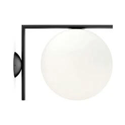 Flos IC Lights C/W2 Ceiling/Wall Lamp, Black