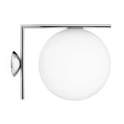 Flos IC Lights C/W2 Ceiling/Wall Lamp, Chrome