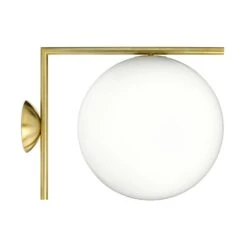 Flos IC Lights C/W2 Ceiling/Wall Lamp, Brass