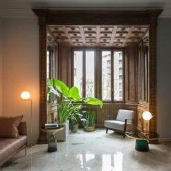 Flos IC Lights F1 Floor Lamp, Brushed Brass -Lighthouse Shop flos ic lights floor 1 7