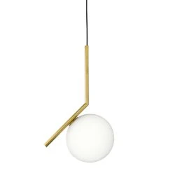 Flos IC Lights S1 Pendant, Brushed Brass