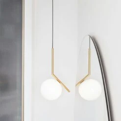 Flos IC Lights S1 Pendant, Brushed Brass -Lighthouse Shop flos ic lights suspension 1 5