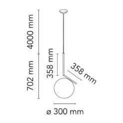 Flos IC Lights S2 Pendant, Black -Lighthouse Shop flos ic lights suspension 2 1 1